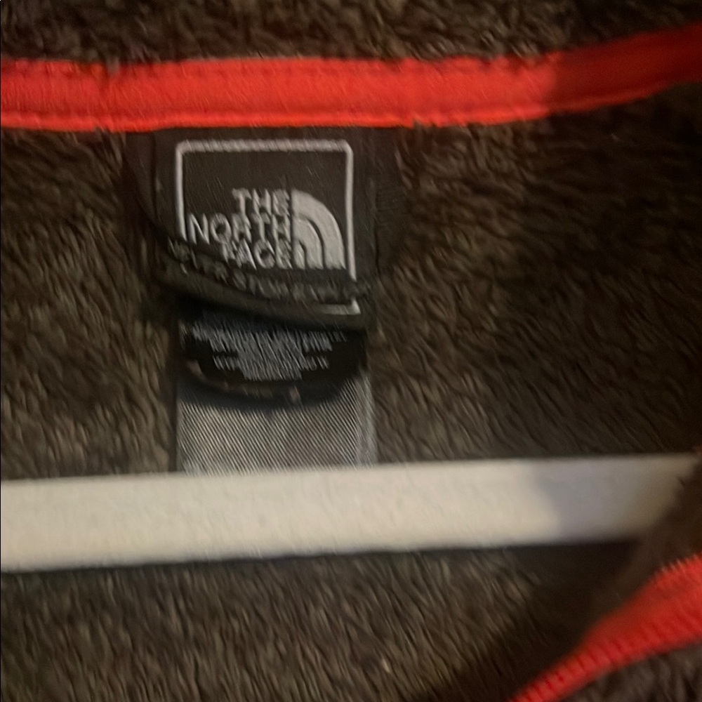 The North Face Brown Fleece Jacket with Red Accents - Picture 2 of 4